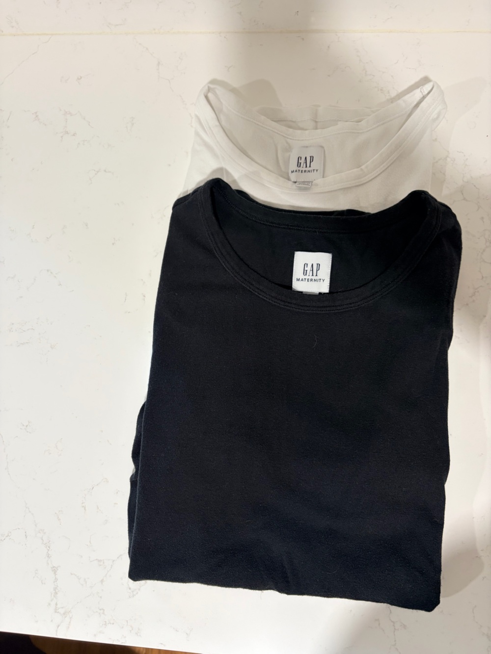GAP Maternity Crewneck Tee Duo in Black & White